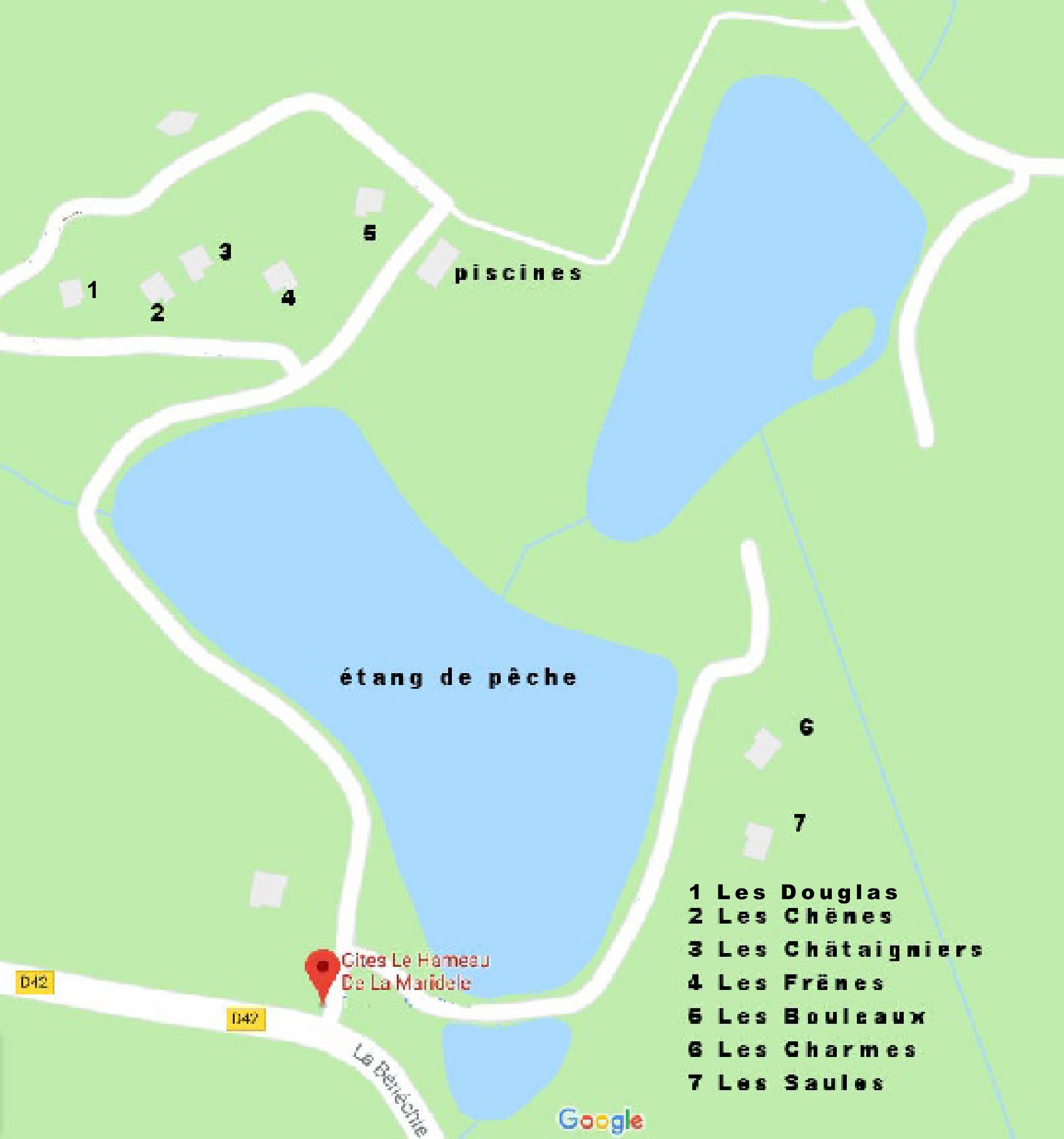 Chalet plattegrond Domain de la Marid;ele